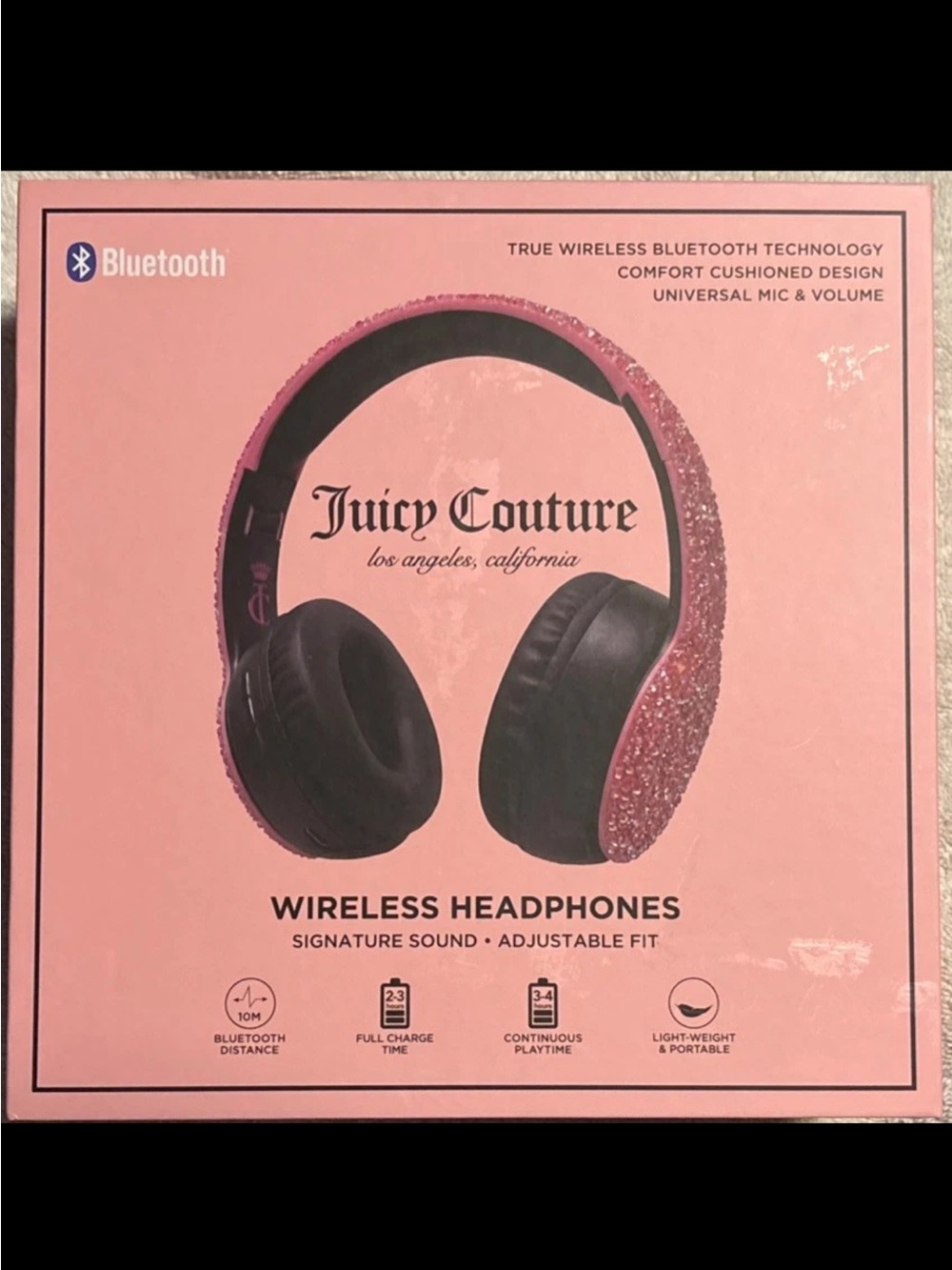 Juicy Couture Wireless Headphones - Pink Glitter